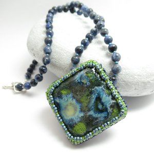 Ceramic cabochon necklace
